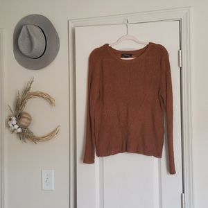 Long Sleeve Knitted Sweater Burnt Orange